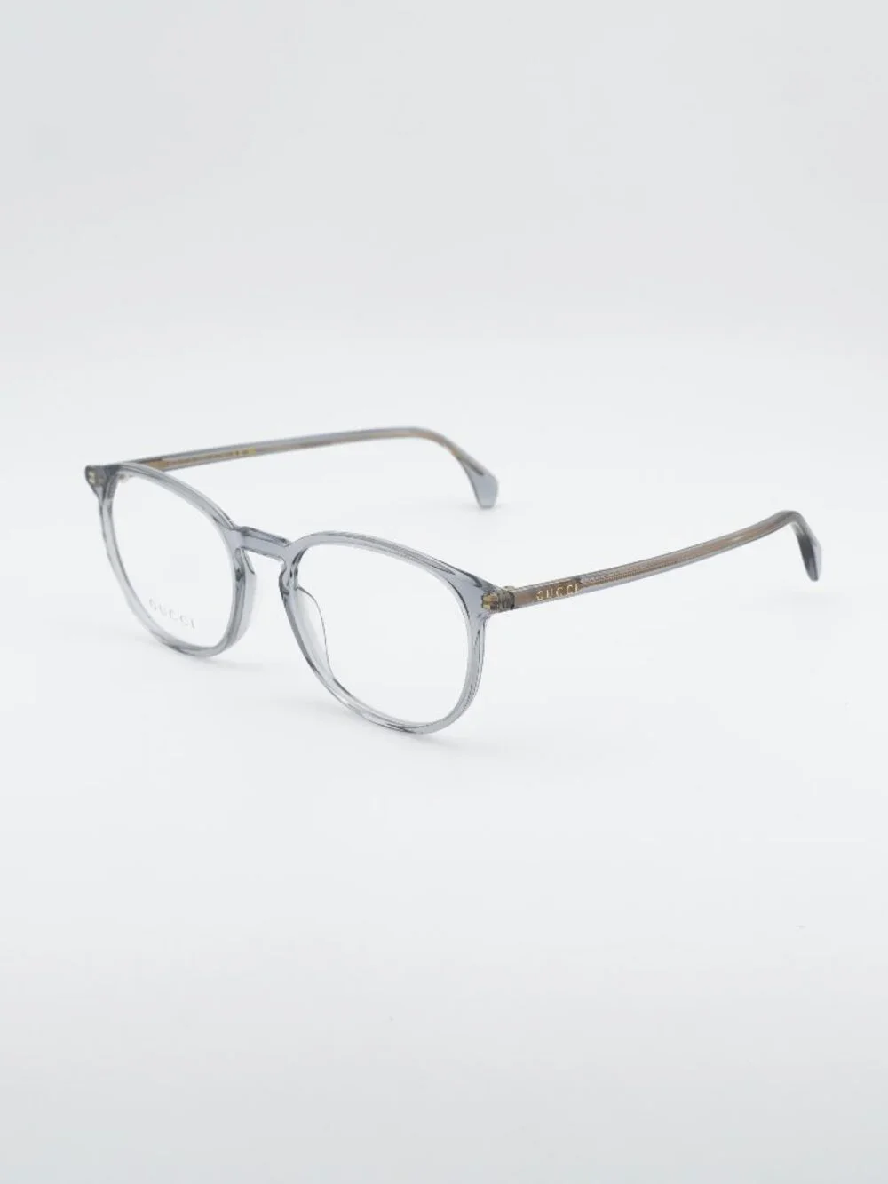 Gucci GG0551O 017 Eyeglasses Shiny Blue 55mm Square Frame